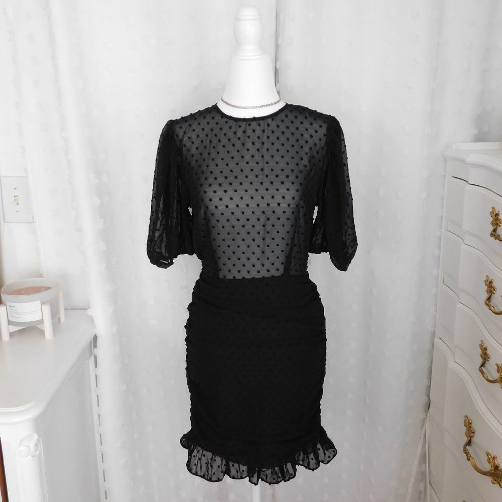 ASOS black mesh dress